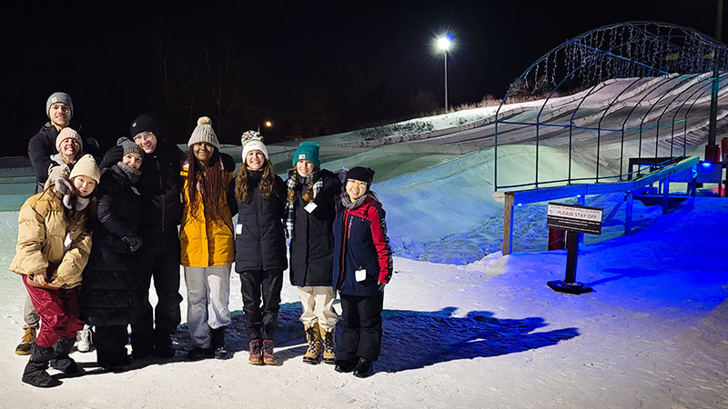 The Lab went snow tubing to enjoy Michigan Winter!