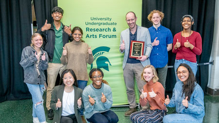 The Lab receiving the award at UURAF 2024